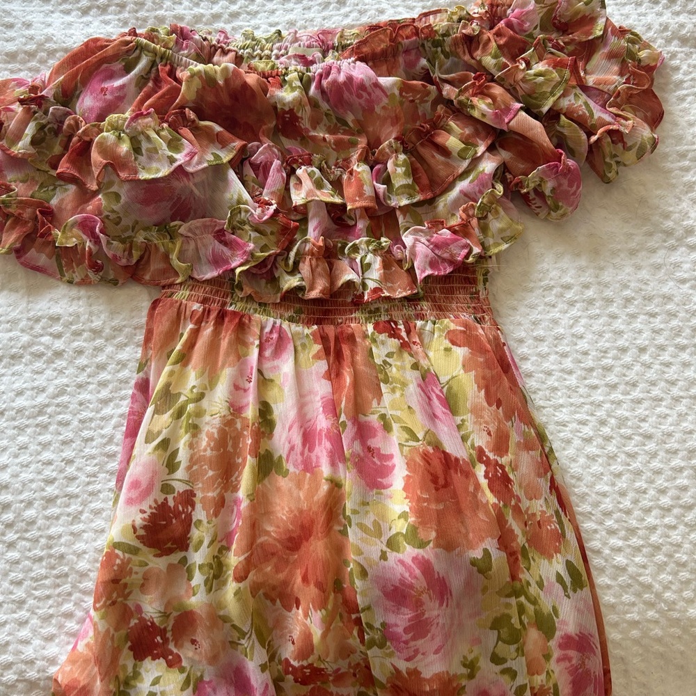 Floral Ruffle Mini Dress